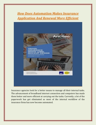 How Does Automation Makes Insurance Application And Renewal More Efficient