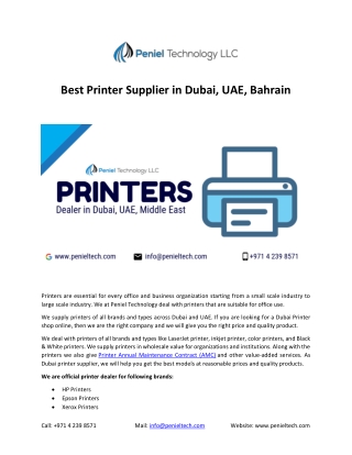 Printer in Dubai | Printer in UAE | Printer Price in Dubai, UAE
