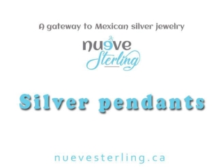 Models of Silver pendants – Nueve Sterling