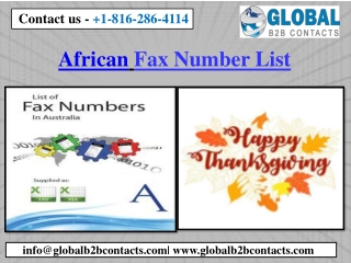 African Fax Number List