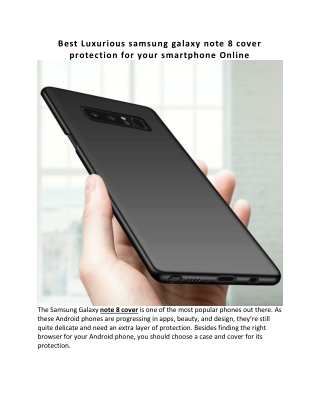 Best Luxurious samsung galaxy note 8 cover protection for your smartphone Online