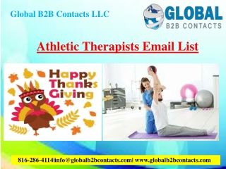 Athletic Therapists Email List