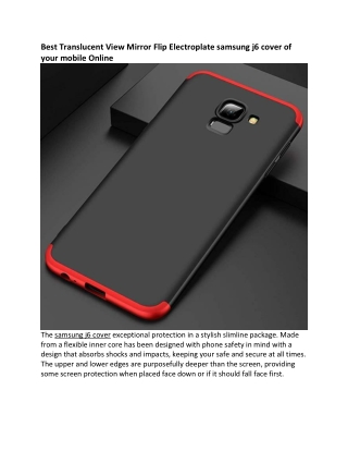 Best Translucent View Mirror Flip Electroplate samsung j6 cover of your mobile Online