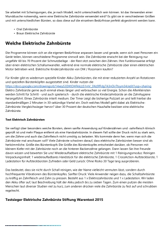 Überlegungen über Testsieger Elektrische Zahnbürste Mit Munddusche