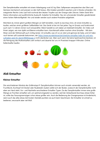 Alles über Saftpresse Günstig