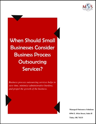 When Should Small Businesses Consider Business Process Outsourcing Services?