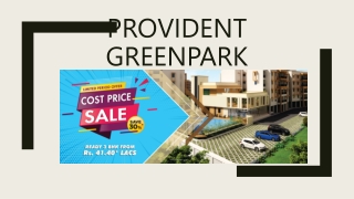 Ready to Move in Flats for Sale in Coimbatore | Provident Green Park