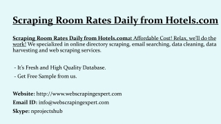 Scraping Room Rates Daily from Hotels.com