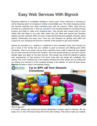 Easy Web Services With Bigrock