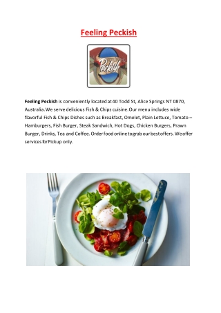 Feeling Peckish-Alice Springs - Order Food Online