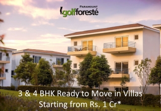 Paramount Golfforeste Luxury Villas in Greater Noida