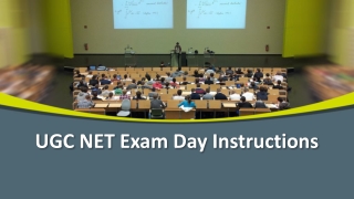 UGC NET Exam Day Instructions for Aspirants