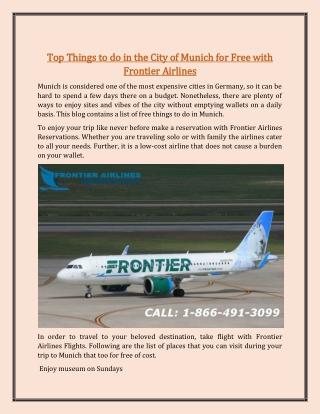 Top Things to Do in the City of Munich for Free With Frontier Airlines