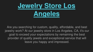 Jewelry store in Los Angeles