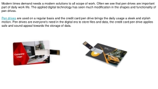 Customised Credit Card Shaped Pen Drive at PrintStop