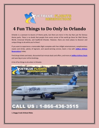 4 Fun Things to Do Only In Orlando