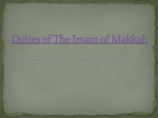 Duties of the Imam of Makkah