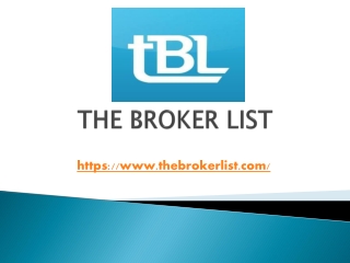 THE BROKER LIST - How to Find Commercial Real Estate Broker