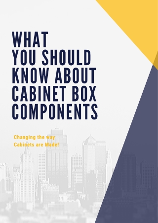What you should know about Cabinet Box Components