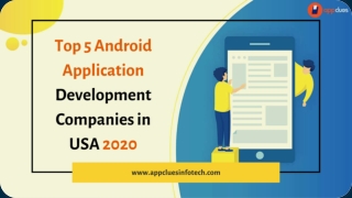 Top 5 Android Application Development Companies in USA 2020