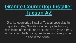 Granite Countertop Installer Tucson