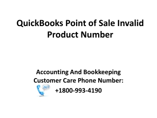 QuickBooks POS Invalid Product Number