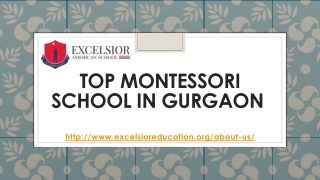 Top Montessori School in Gurgaon