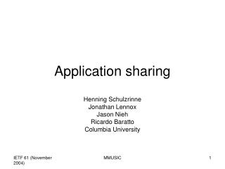 Application sharing
