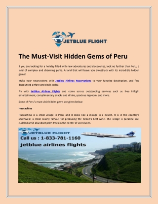 The Must-Visit Hidden Gems of Peru