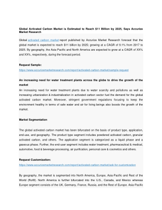 Global Activated Carbon Market