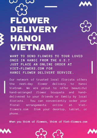 Flower Delivery Hanoi Vietnam
