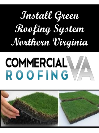 Install Green Roofing System Northern Virginia