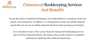 Outsourced Bookkeeping Benefits