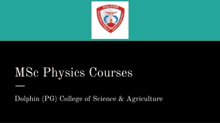 MSc Physics Courses
