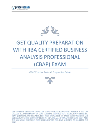 Get Quality Preparation with IIBA Certified Business Analysis Professional (CBAP) Exam