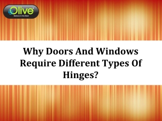 Get the different types of doors and windows hinges