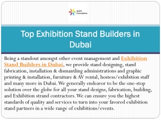 Top Exhibition Stand Builders in Dubai