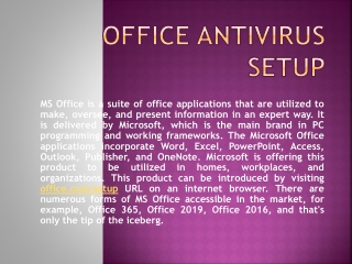 Antivirus Office Product Key | www.office.com/setup