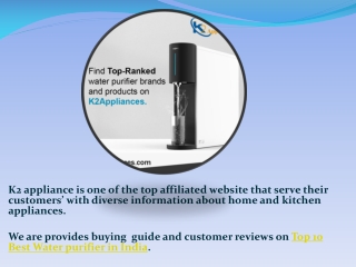 Best Water Purifier & Filter for Your Home & Office