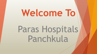 Specialized health care in Panchkula