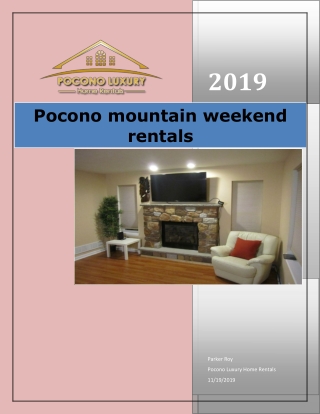 Pocono mountain weekend rentals