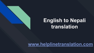 English to Nepali translation