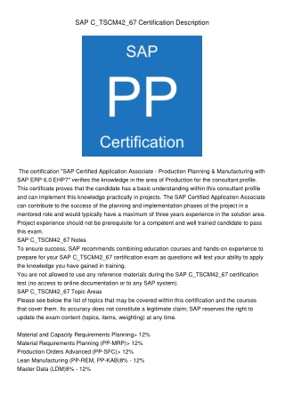 SAPC_TSCM42_67Certification