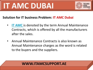 Solution for IT AMC Problems in business in Dubai