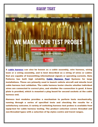 Radio Frequency Test Probes