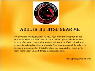 Renzograciegarwood.com - Adults jiu jitsu near me