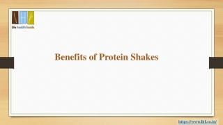 Benefits of Protein Shakes