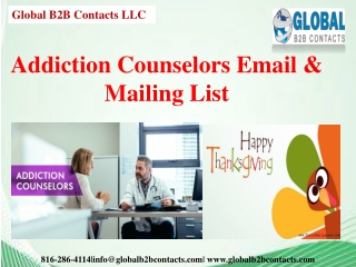 Addiction Counselors Email & Mailing List