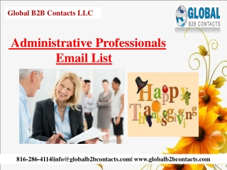 Administrative Professionals Email List