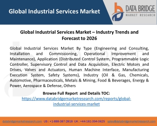 Global Industrial Services Market – Industry Trends and Forecast to 2026
